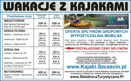 WAKACJE Z KAJAKAMI 2015 - oferta